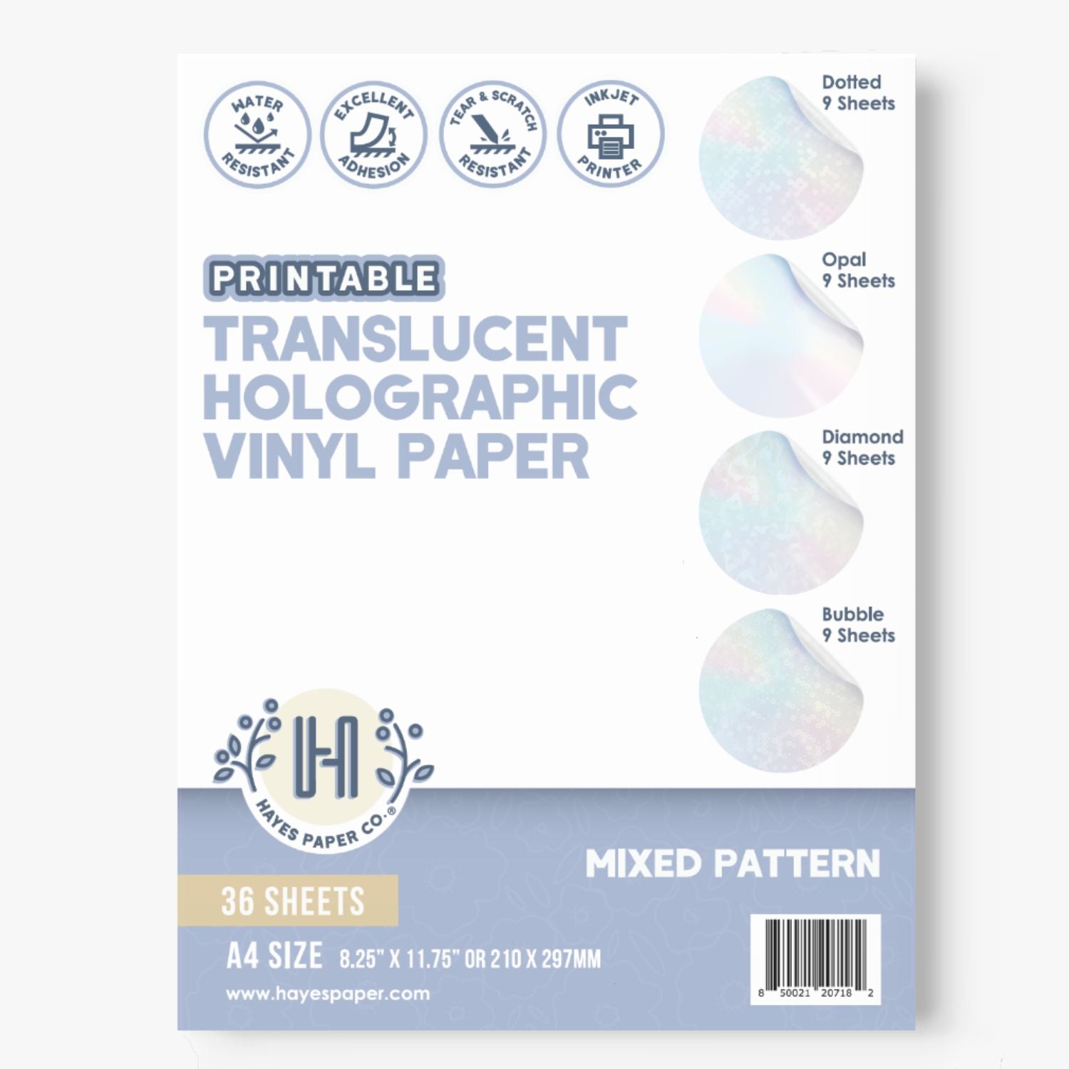 10Sheets Transparent Printable Vinyl Sticker Paper A4 Waterproof