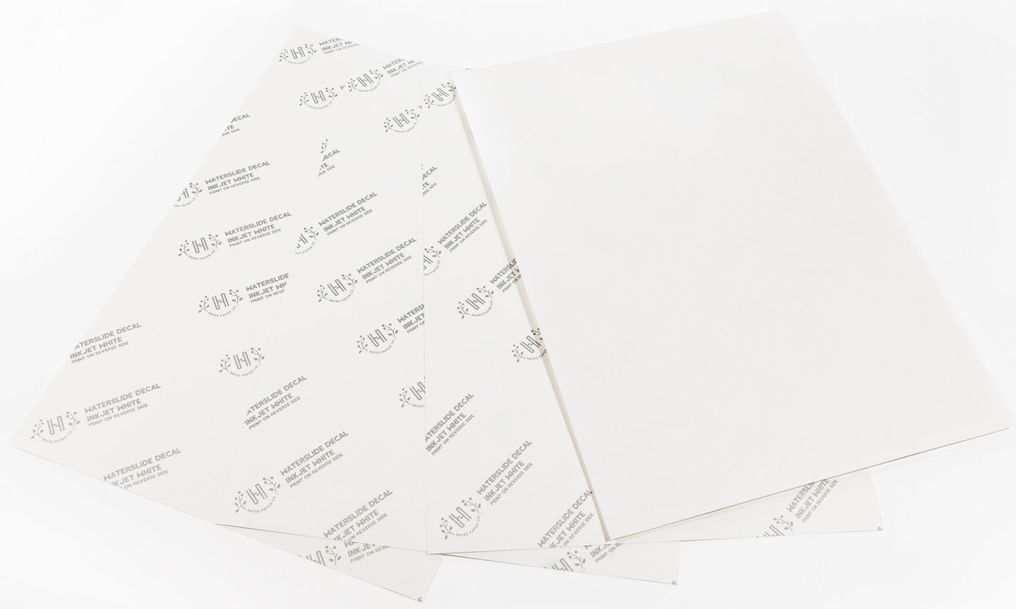 Hayes paper co, Hayes waterslide decal paper, White waterslide decal paper, white decal paper, white inkjet waterslide decal paper